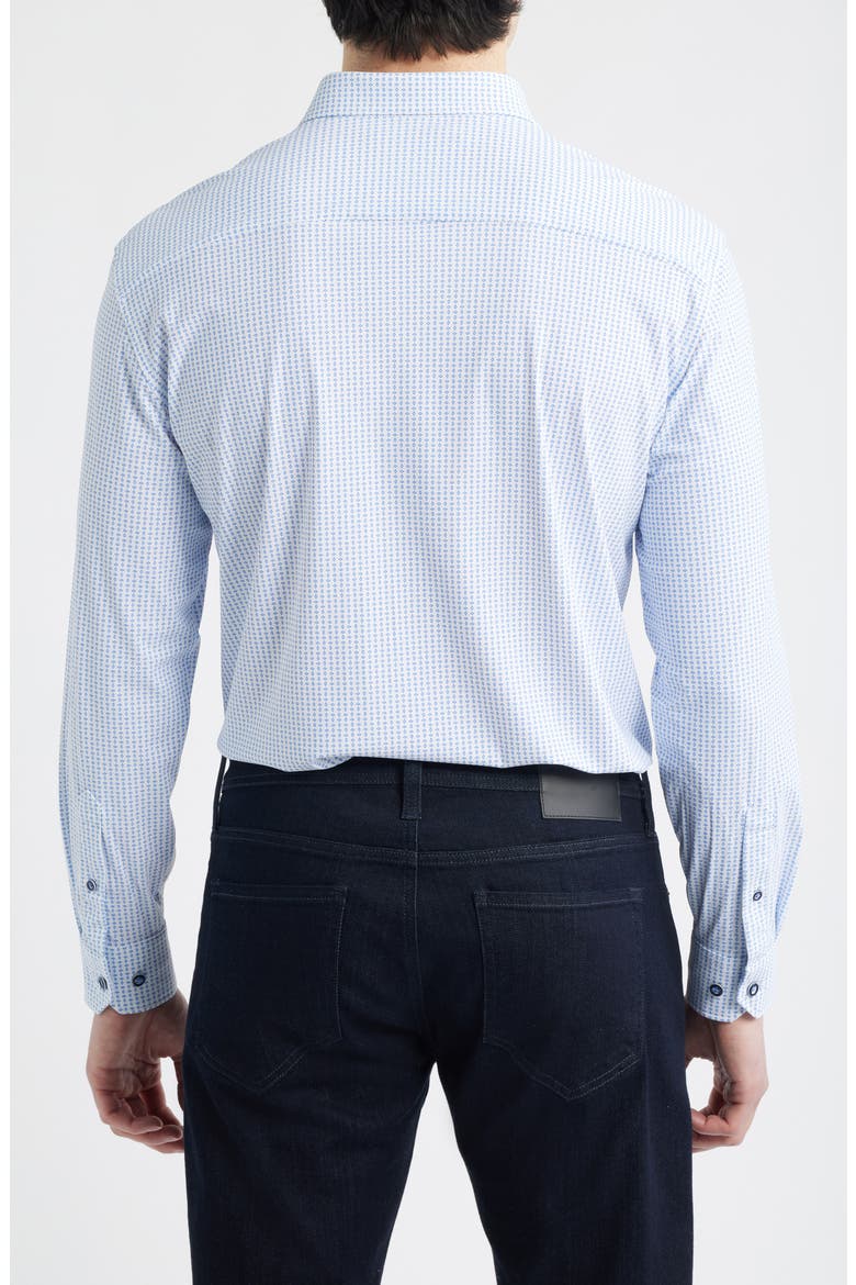 XC Motion Performance Knit Button-Up Shirt, Alternate, color, WHITE/ BLUE DIAMOND