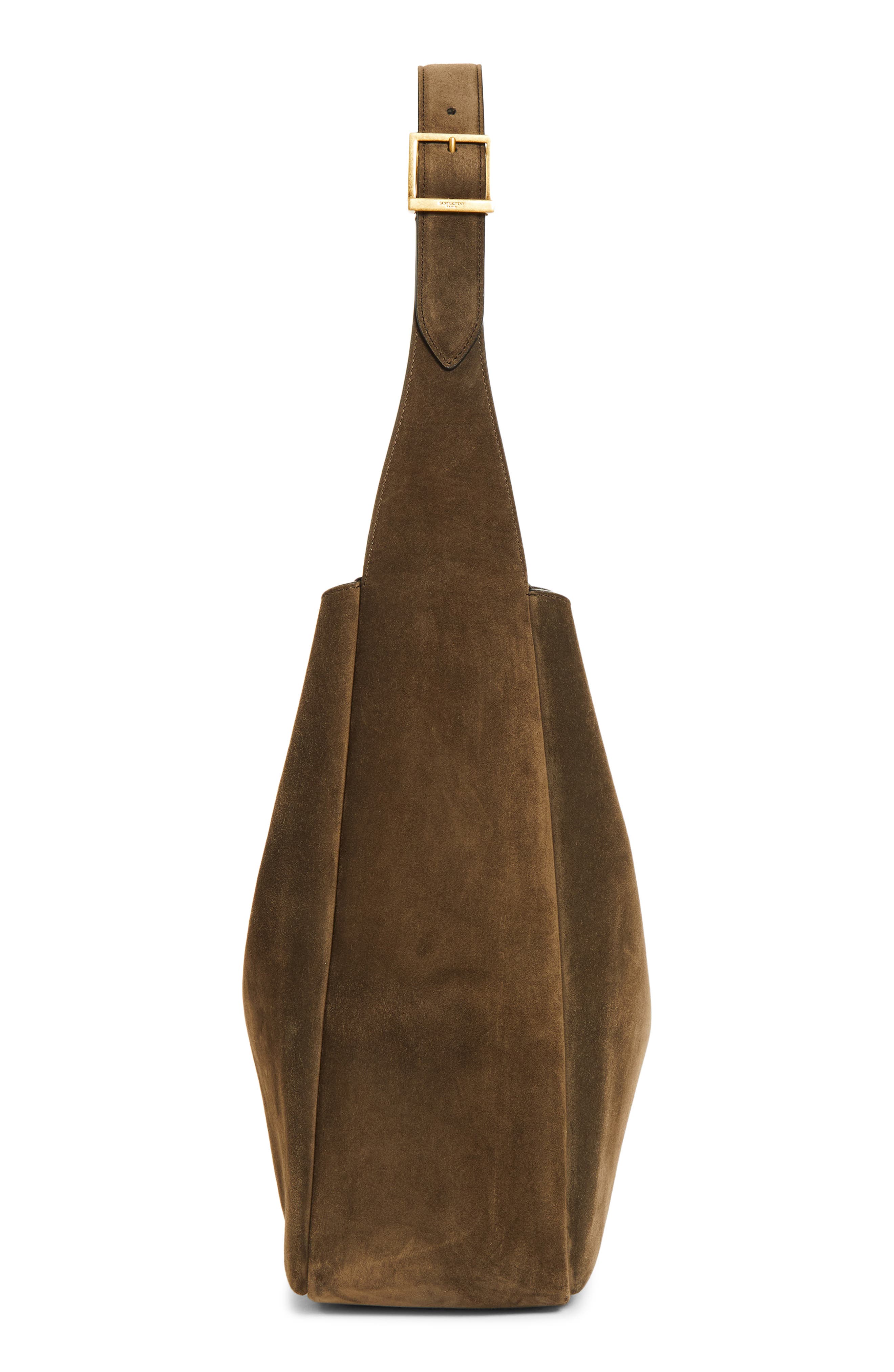 Saint Laurent Large 5 à 7 Leather Hobo Bag, Alternate, color, Light Musk