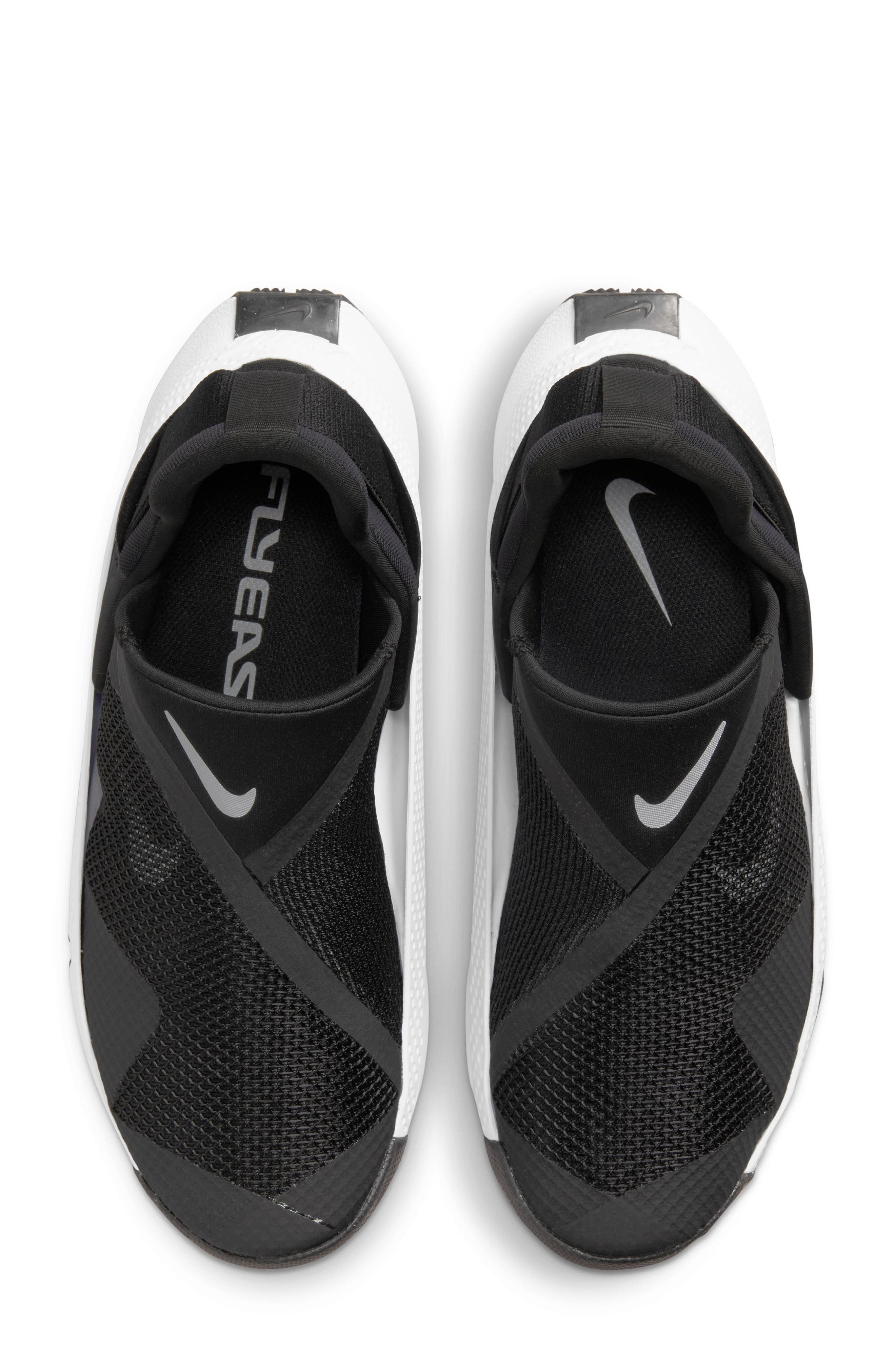 Nike Go Flyease Slip-On Sneaker, Alternate, color, 002 Black/White