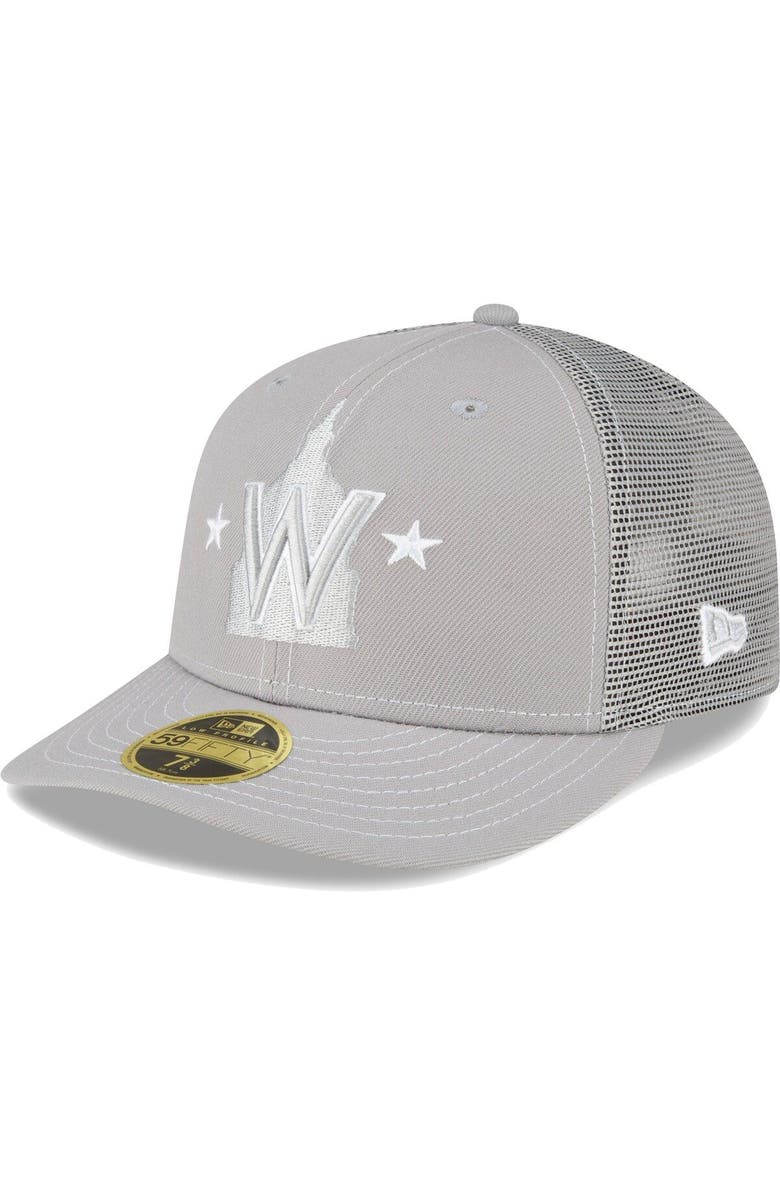 New Era Men's New Era Gray Washington Nationals 2023 On-Field Batting Practice Low Profile 59FIFTY Fitted Hat, Main, color,