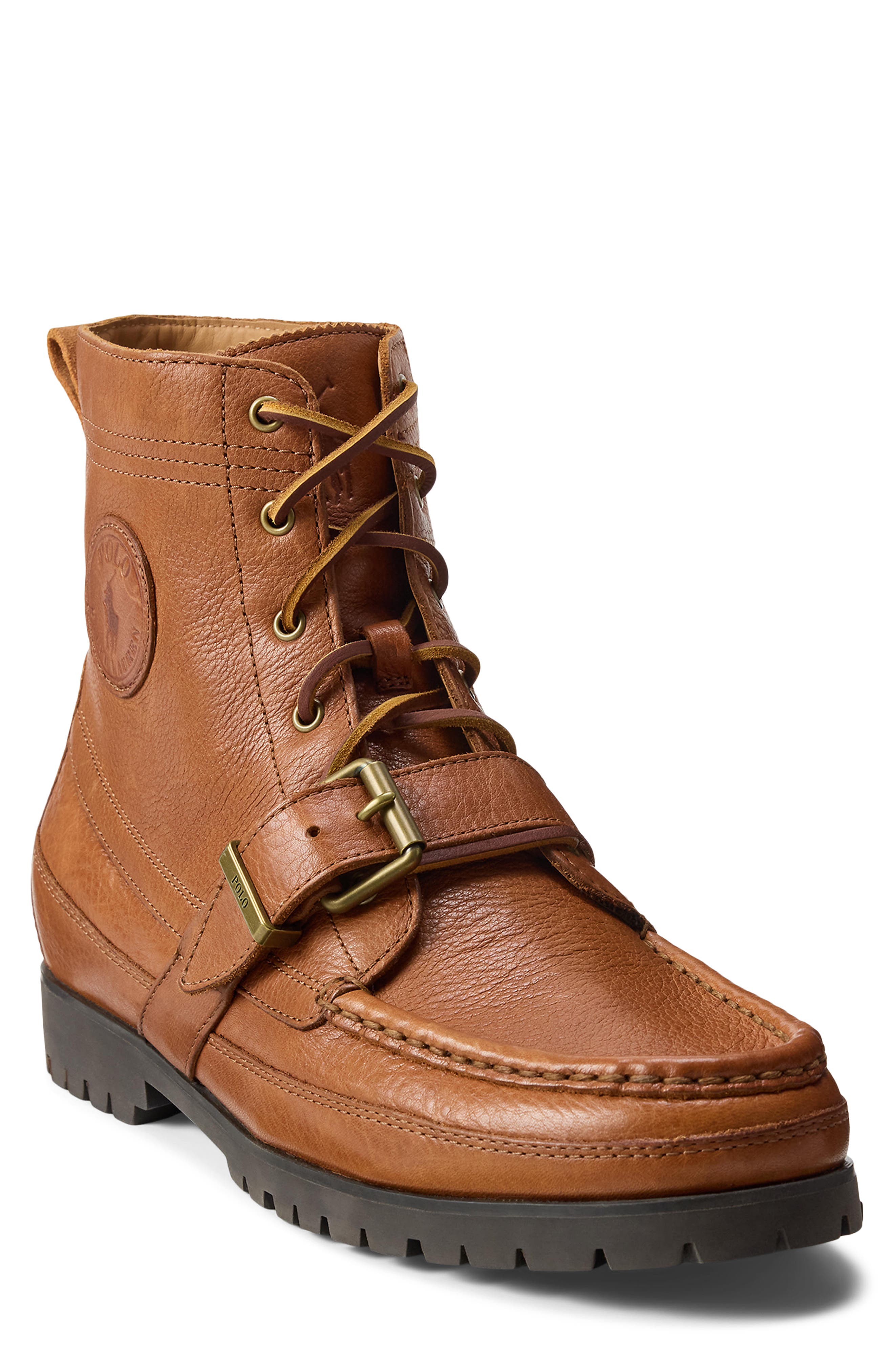 Polo Ralph Lauren Ranger Belted Boot, Main, color, Polo Tan