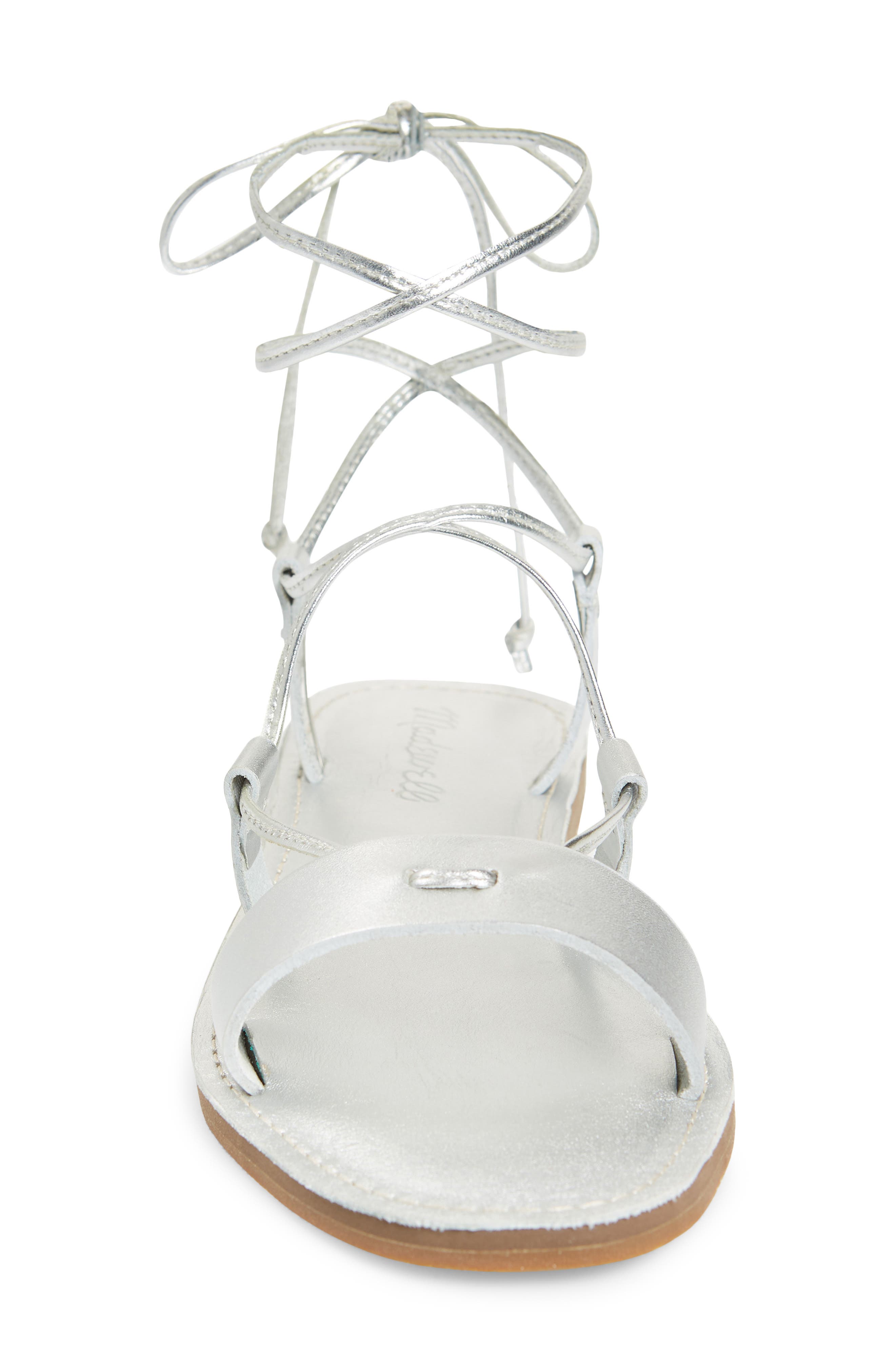 The Boardwalk Lace-Up Sandal, Alternate, color, SILVER