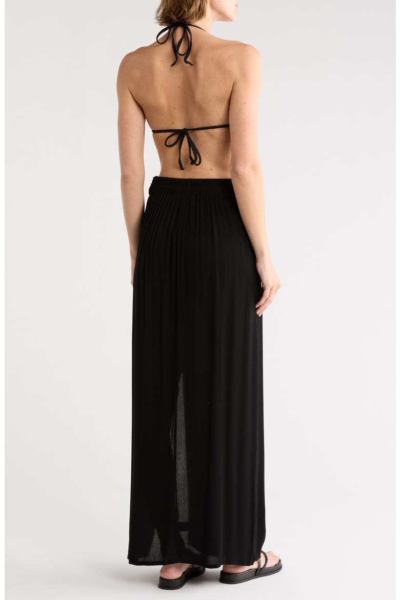 Long Sarong Skirt, Alternate, color, BLACK