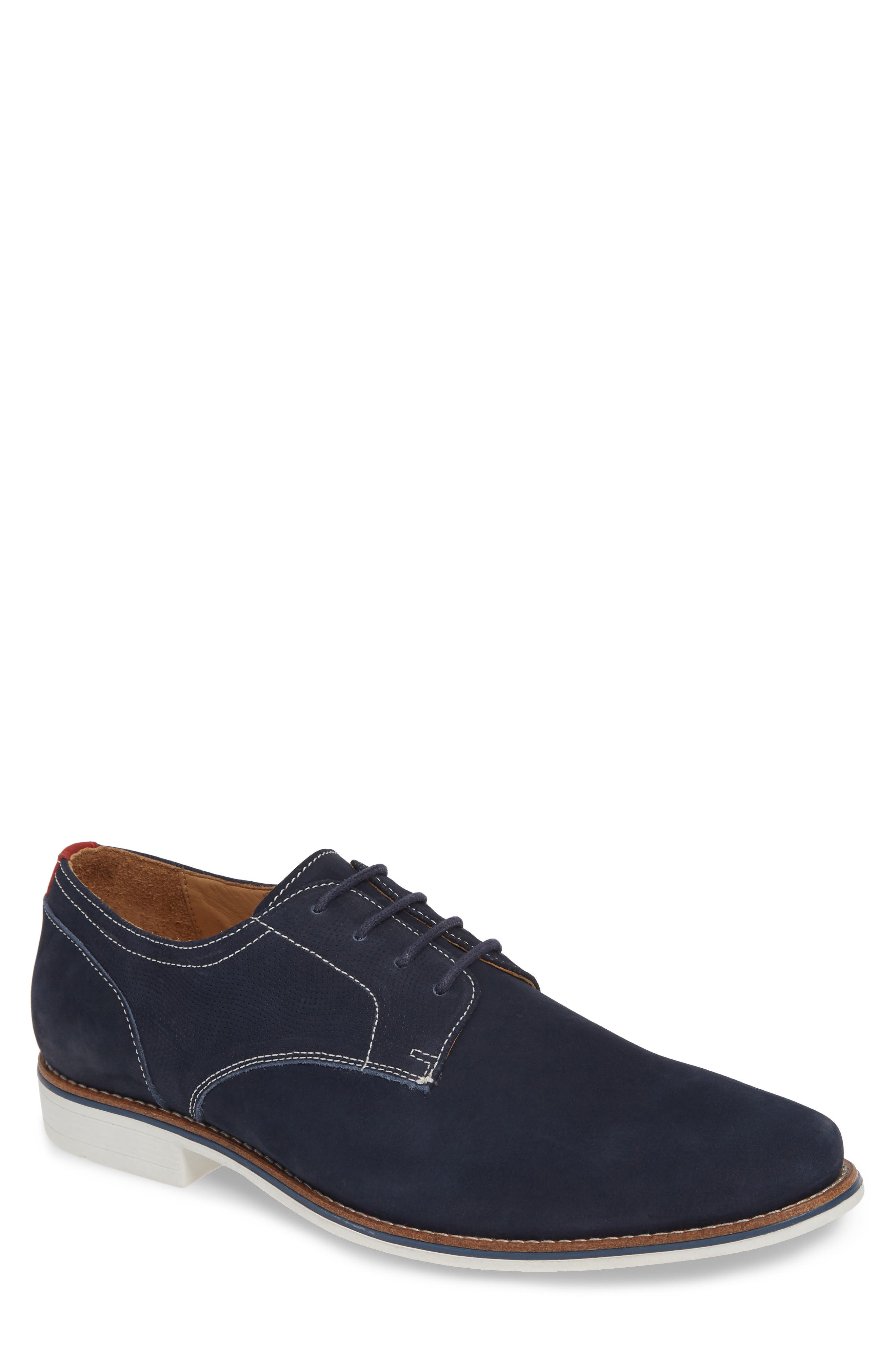 Arcadia Plain Toe Derby, Main, color, NAVY NUBUCK