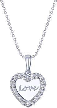 Lafonn Love Heart Simulated Diamond Pendant Necklace