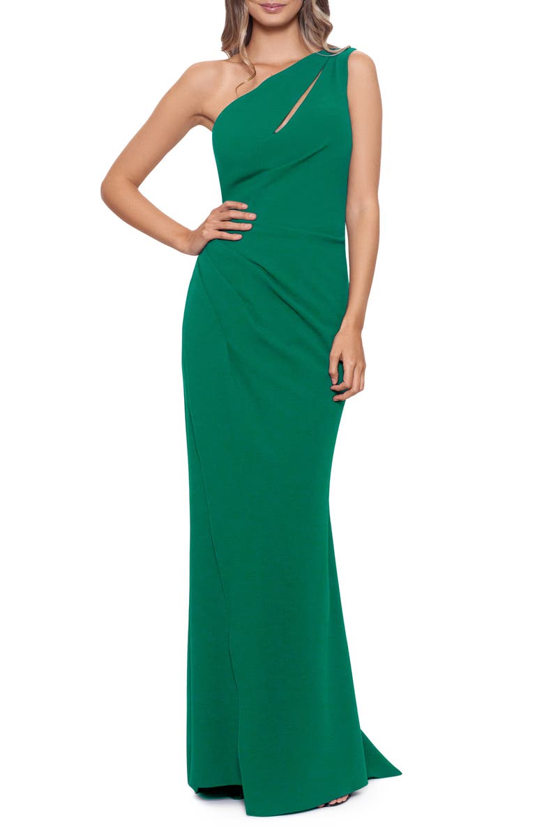 Betsy & Adam Cutout One-Shoulder Gown, Main, color, 