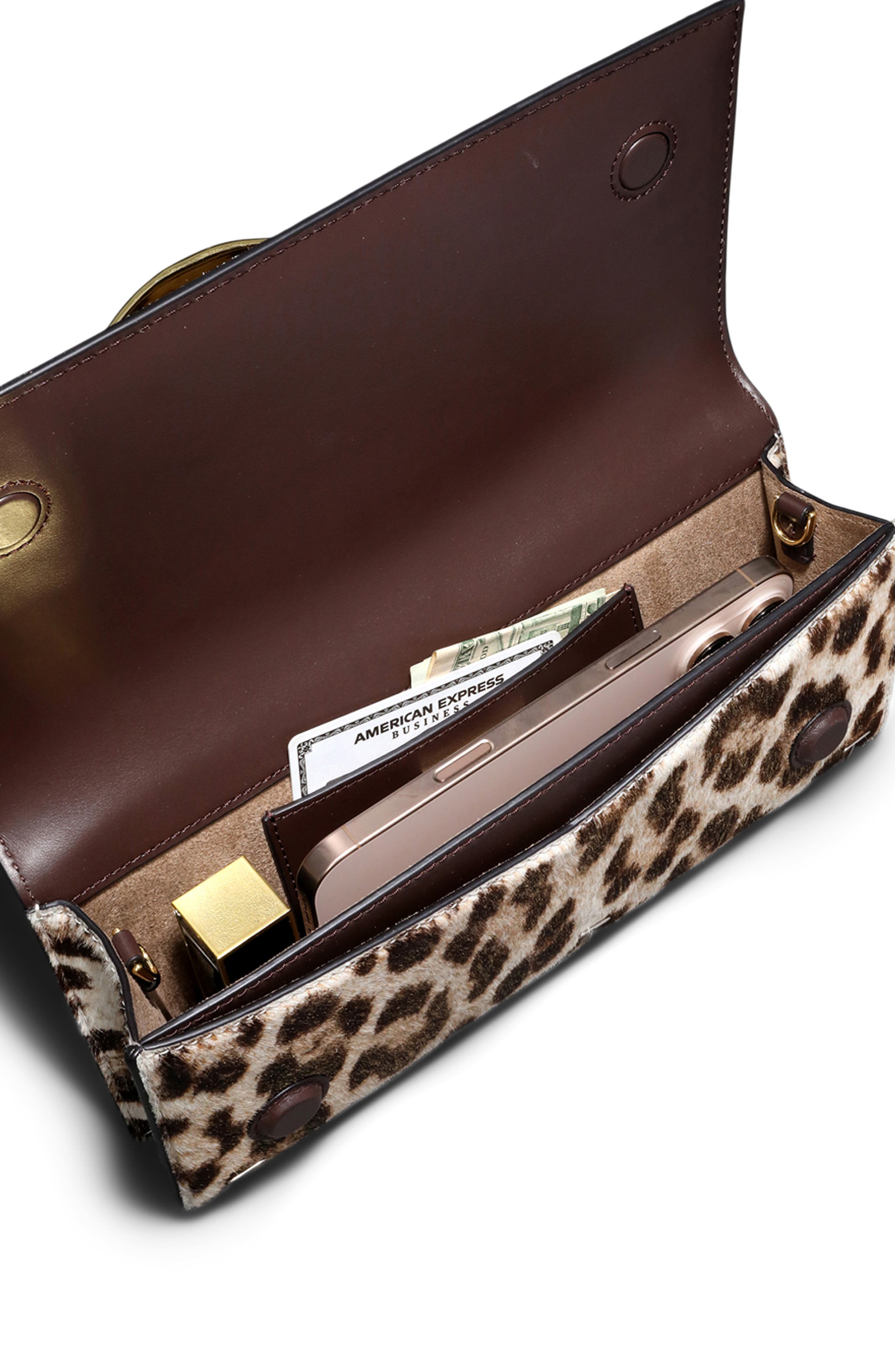 Alexis Bittar TWST GD HNDL CLTCH, Alternate, color, Metallic Leopard