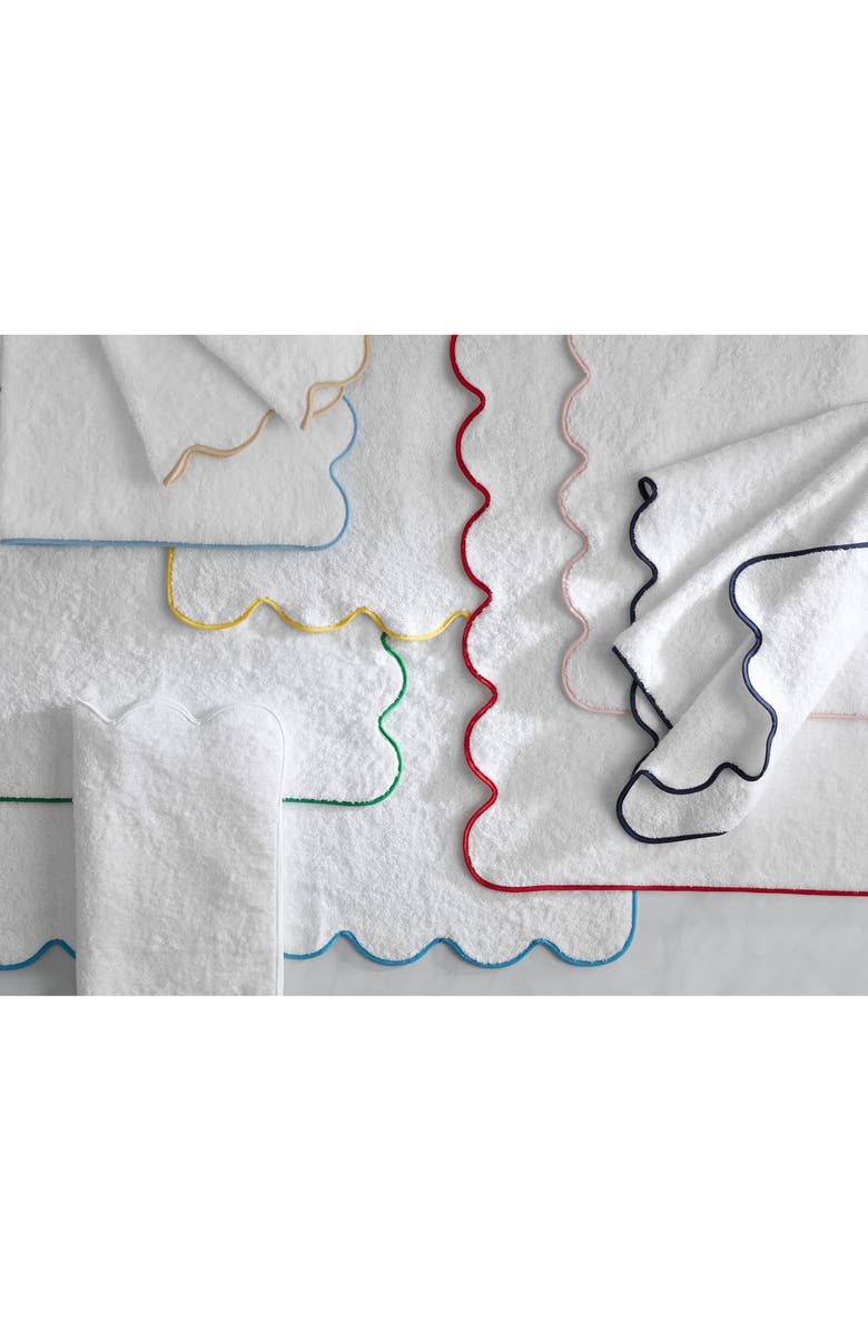 Matouk Cairo Scallop Washcloth, Alternate, color, White