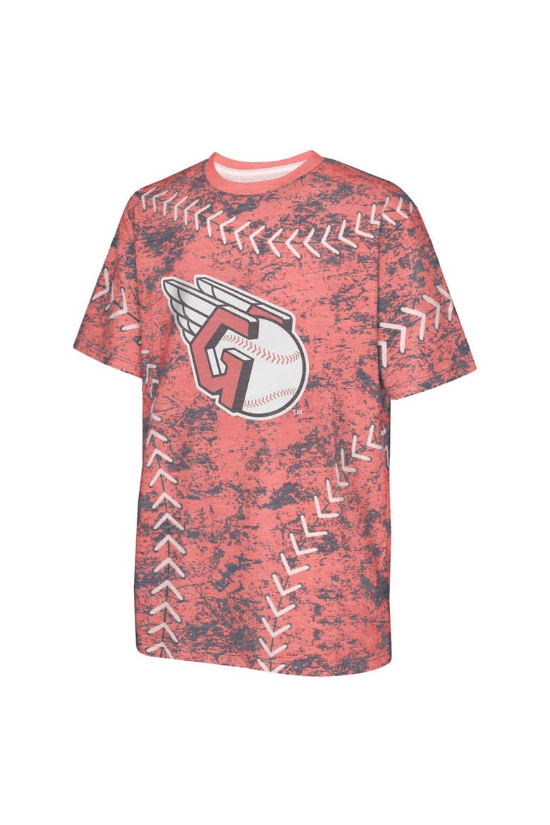 Youth Red Cleveland Guardians Slide Score Bold T-Shirt, Alternate, color, Red