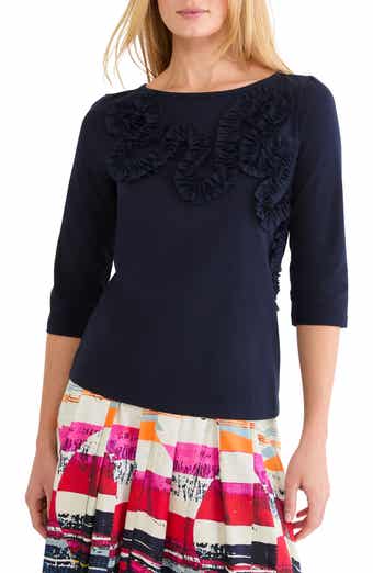 Ruffle Appliqué Knit Top