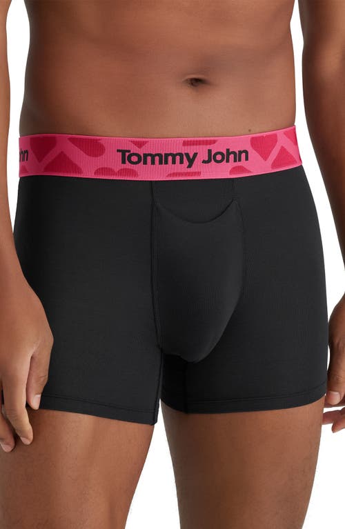 Tommy John Second Skin Boxer Briefs In Black/heart
