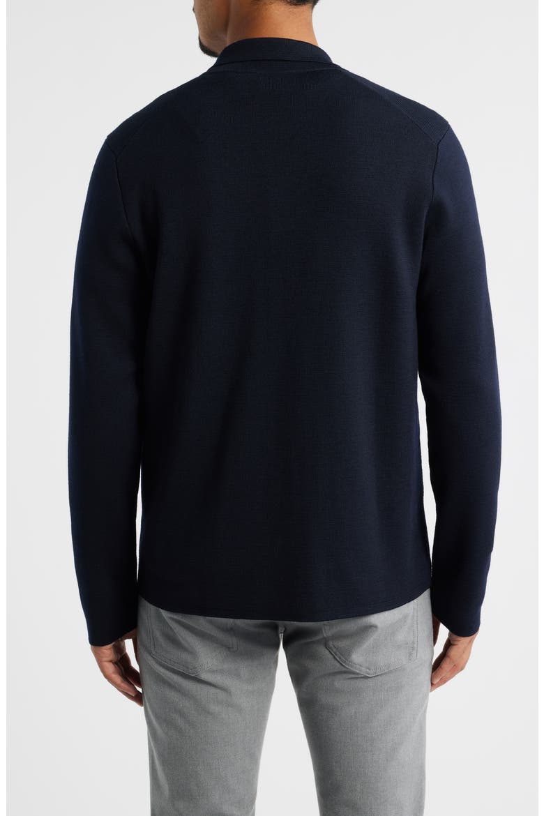 Milano Stitch Merino Wool Cardigan, Alternate, color, NAVY