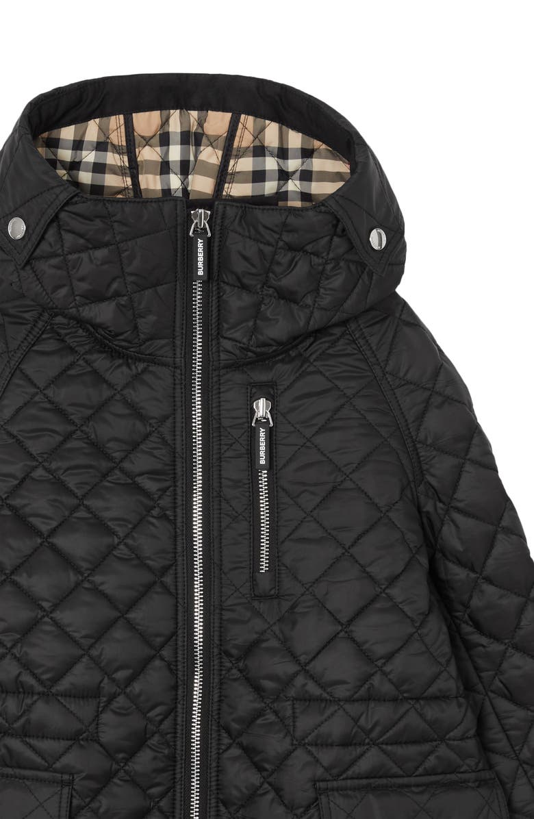 Burberry Trey Quilted Water Resistant Hooded Jacket, Alternate, color,