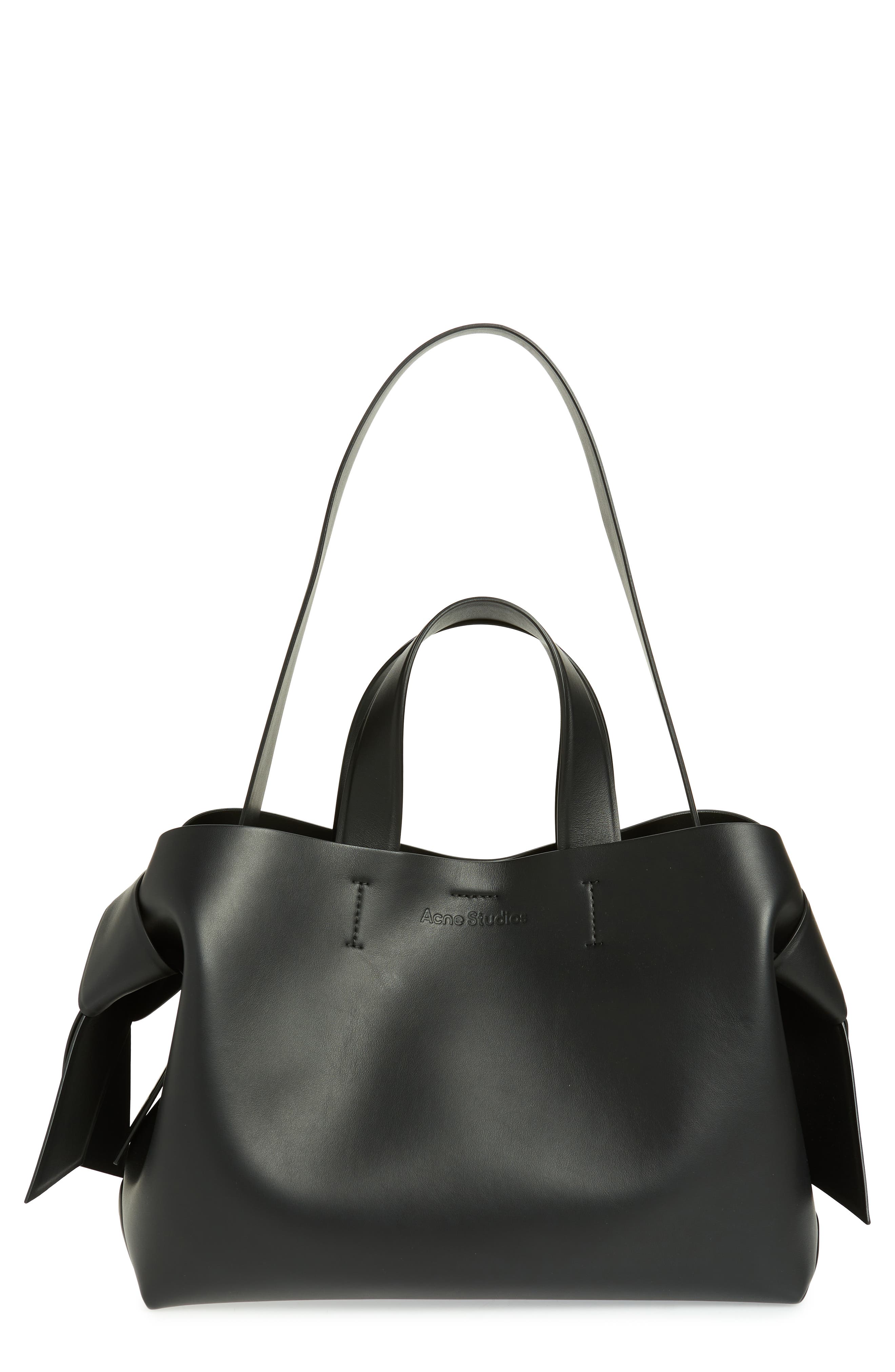 Acne Studios Musubi Leather Tote, Main, color, 