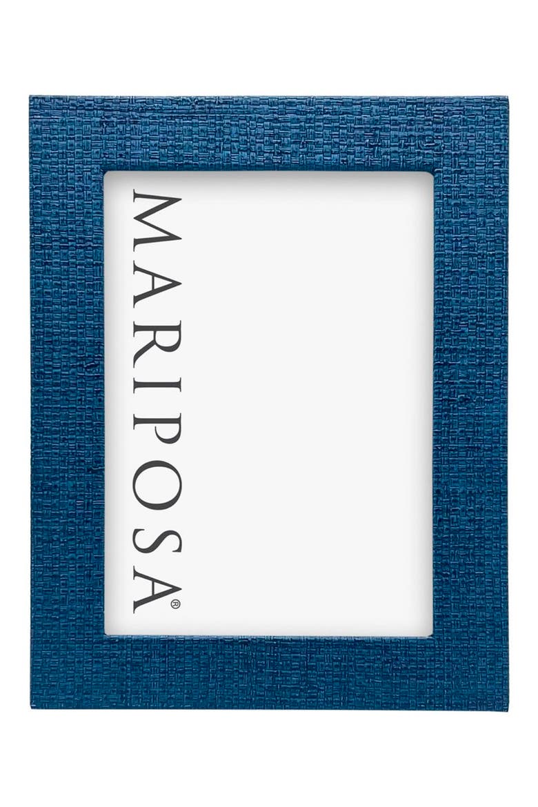 Grasscloth Textured 5" x 7" Picture Frame, Main, color, BLUE