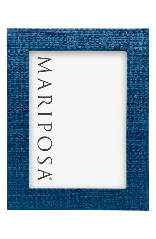 Mariposa Indigo Blue Faux Grasscloth Frame, 5 X 7 In Blue