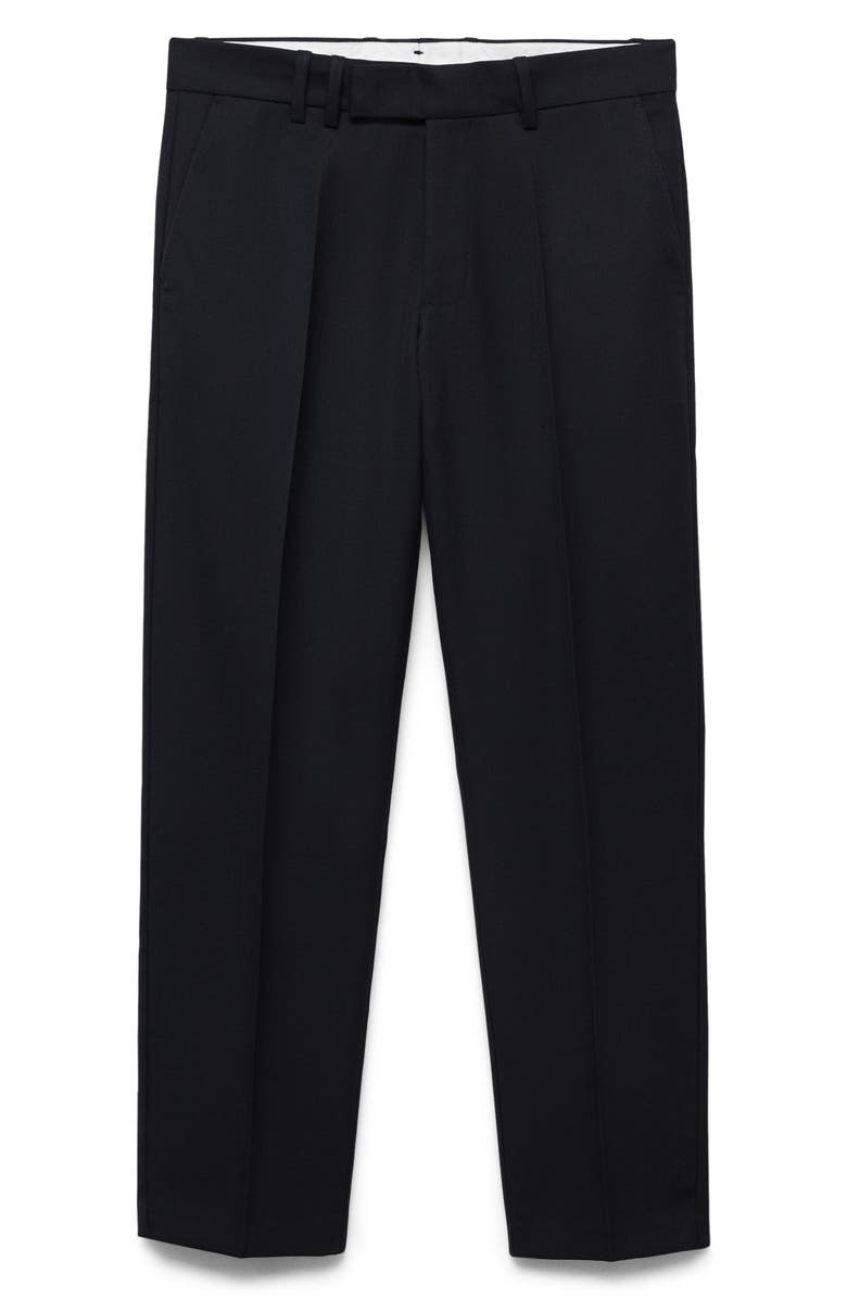 MANGO Regular Fit Wool Blend Pants, Alternate, color, 