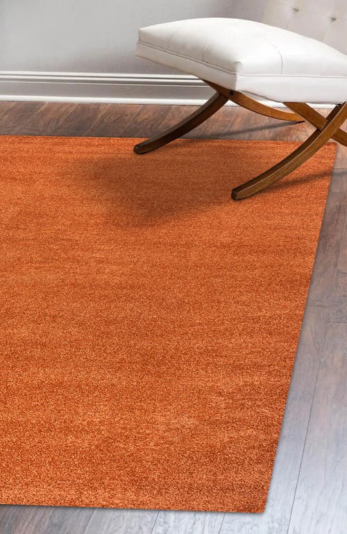Jonathan Y Haze Solid Low-pile Area Rug In Orange