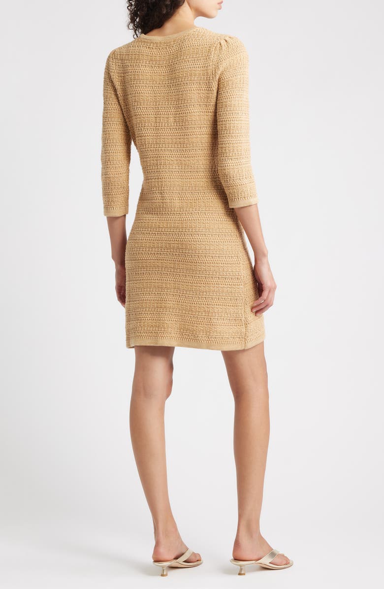 Lilly Pulitzer<sup>®</sup> Rhysa Bow Accent Sweater Dress, Alternate, color, Rattan Metallic Marl