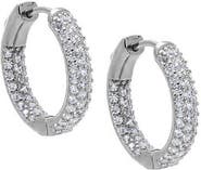 BY ADINA EDEN Pave Rounded Inside Out Hoop Earring