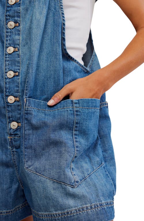 Free People You've Got The Love Short Overalls In Red