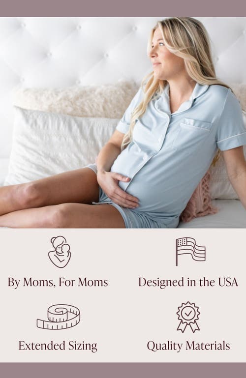 Kindred Bravely Clea Short Sleeve Pajama Set In Blue