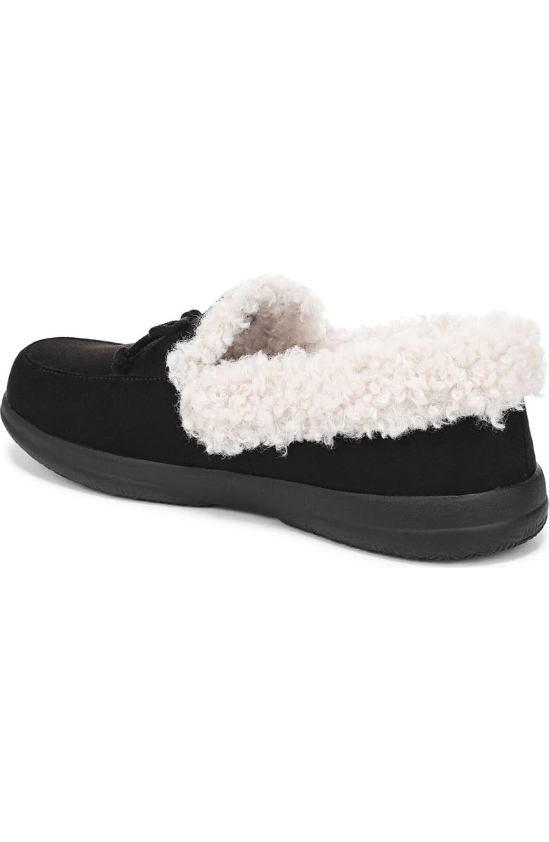 Vionic Claribel Faux Shearling Lined Slipper, Alternate, color, Black