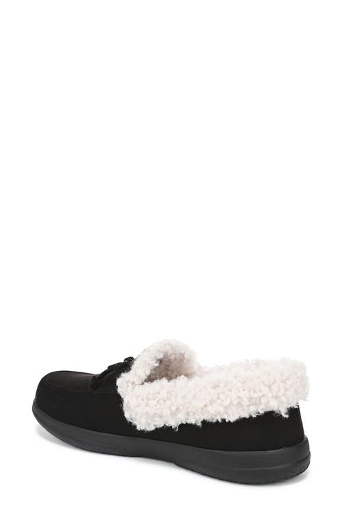 Vionic Claribel Faux Shearling Lined Slipper In Black