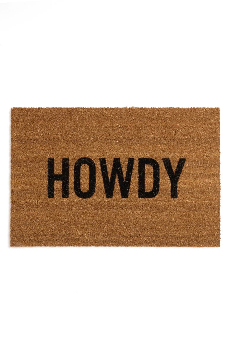 REED WILSON DESIGN 'Howdy' Doormat, Main, color, 