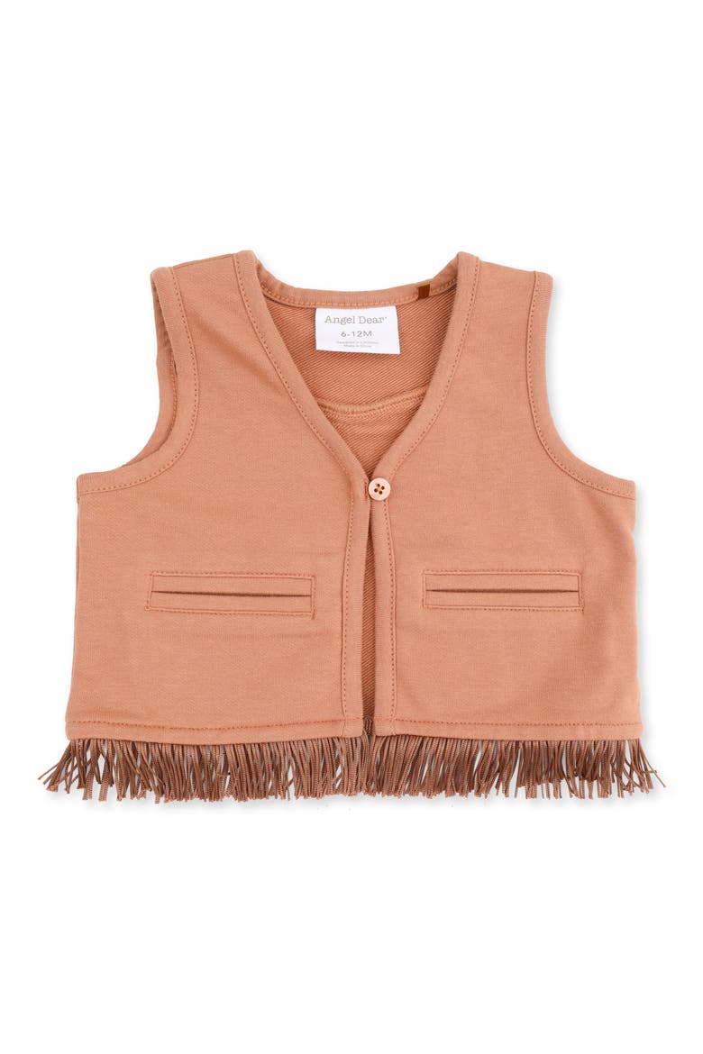 Kids' Solid Western Vest, Main, color, BROWN
