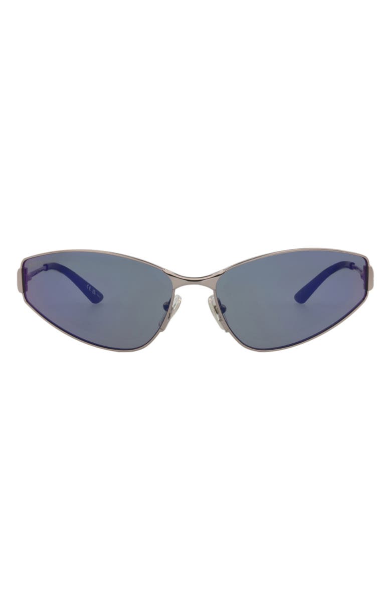 Balenciaga 65mm Cat Eye Sunglasses, Main, color, Ruthenium Ruthenium Violet