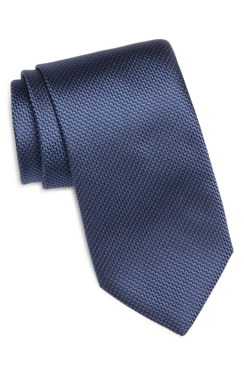 Canali Solid Silk Tie, Main, color, 