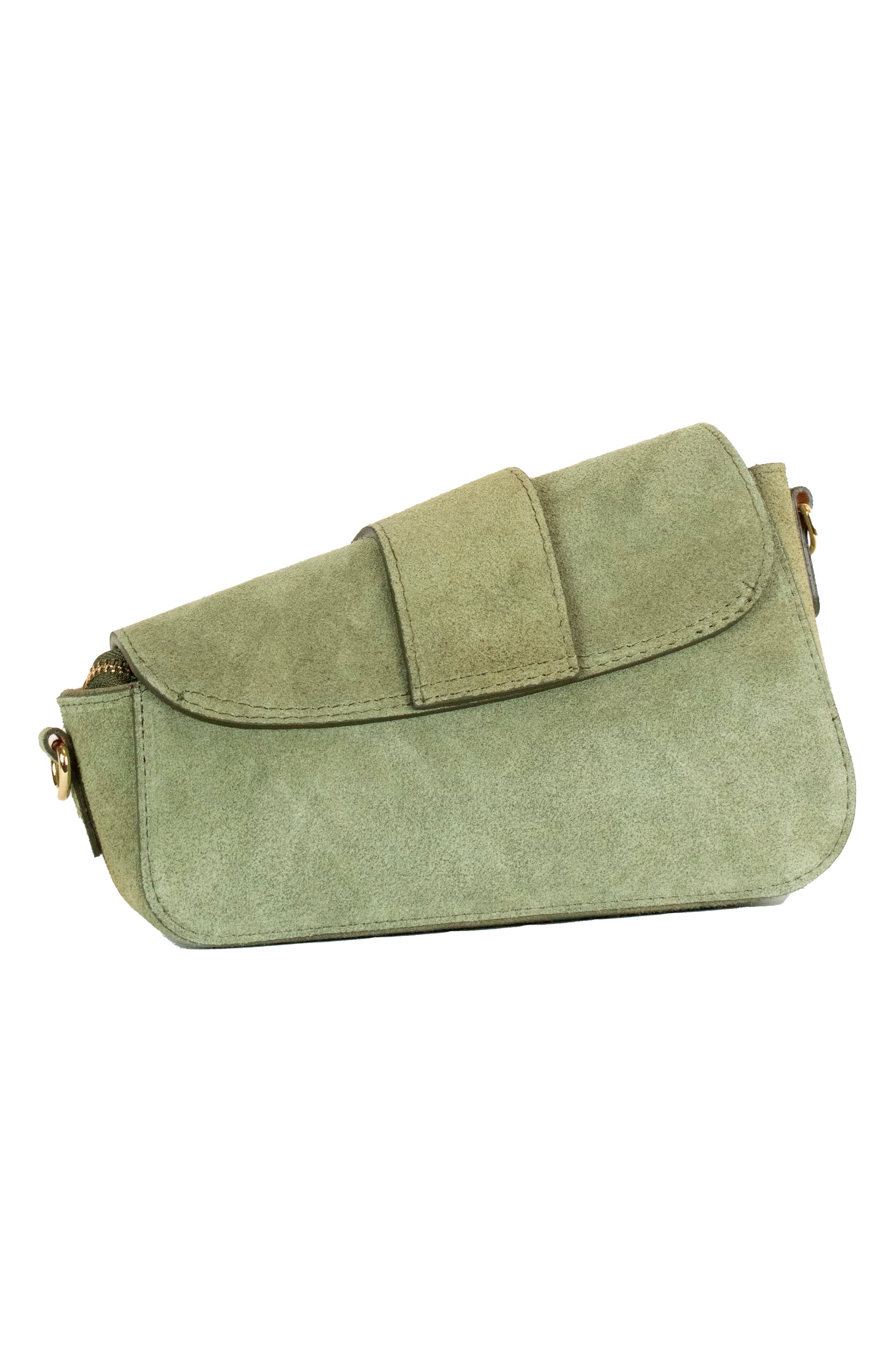 Persaman New York Cleo Suede Shoulder Bag, Alternate, color, Green