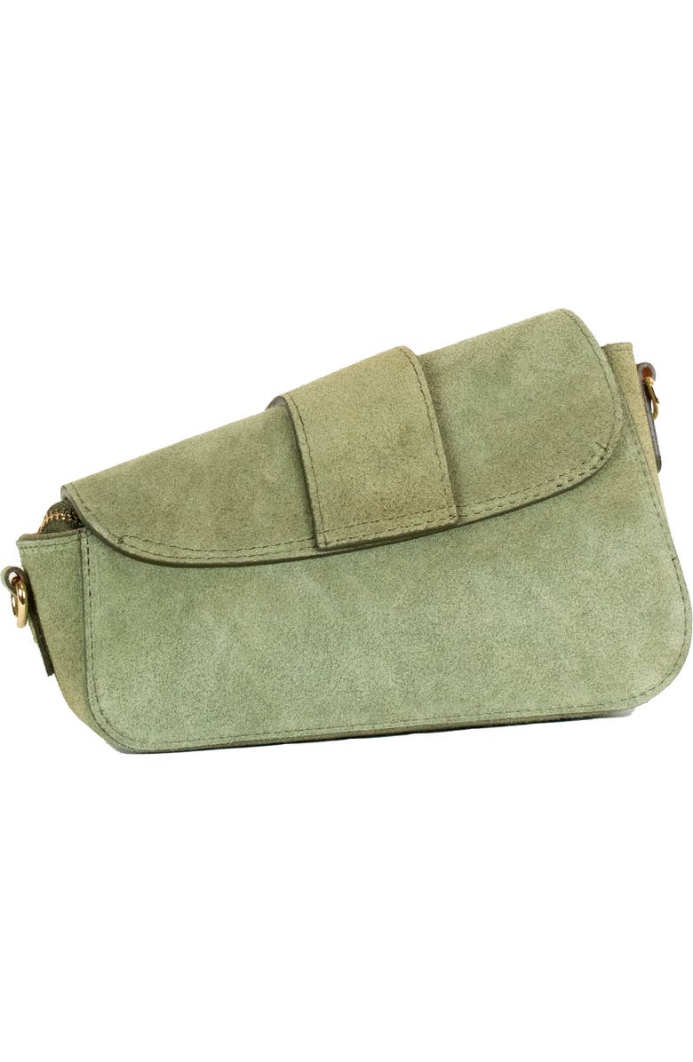 Persaman New York Cleo Suede Shoulder Bag, Alternate, color, Green