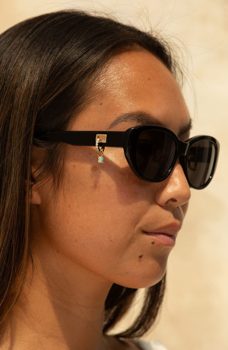 Mohala Eyewear Melialani Polarized ContourBridge<sup>™</sup> Oval Sunglasses, Alternate, color, Black Lava / Gray Lenses