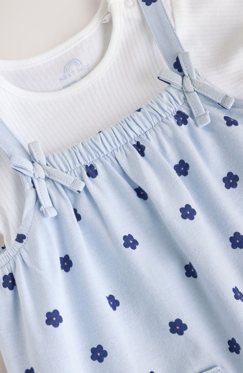 NEXT Flower Romper & Bodysuit Set, Alternate, color, Blue