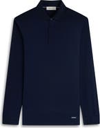 Bugatchi Mercerized Cotton Long Sleeve Polo