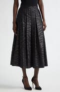 ST. JOHN Pleated Zebra Fil Coupé Skirt