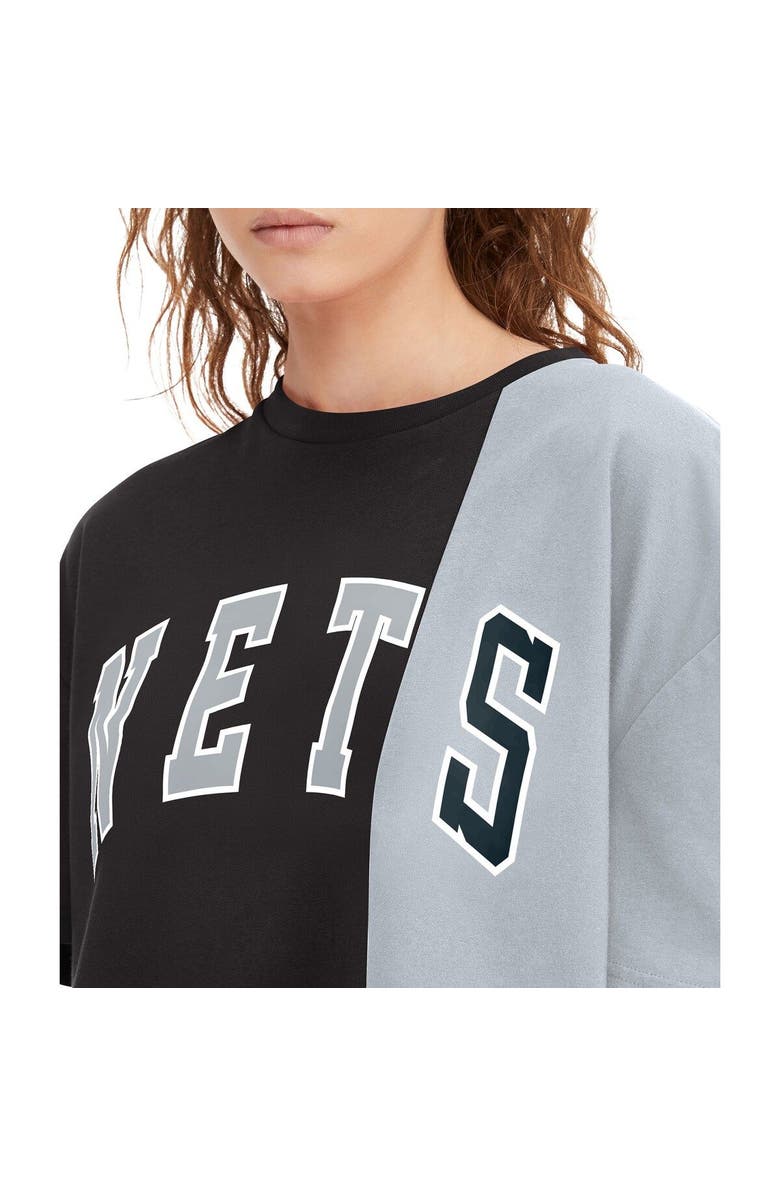 TOMMY JEANS Women's Tommy Jeans Black/White Brooklyn Nets Betsy Relaxed Crop T-Shirt, Alternate, color, Black