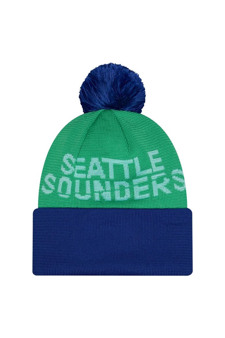 Men's New Era Green Seattle Sounders FC 2026 Jersey Hook Cuffed Pom Knit Hat, Alternate, color, Green