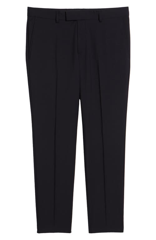 Hugo Boss Boss George Flat Front Virgin Wool Pants In Dark Blue