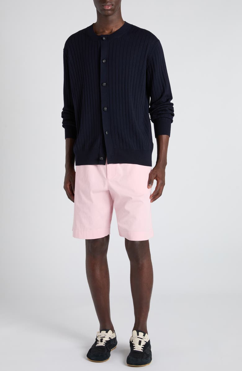 Bottega Veneta Rib Wool Cardigan, Alternate, color, 4140 Abyss