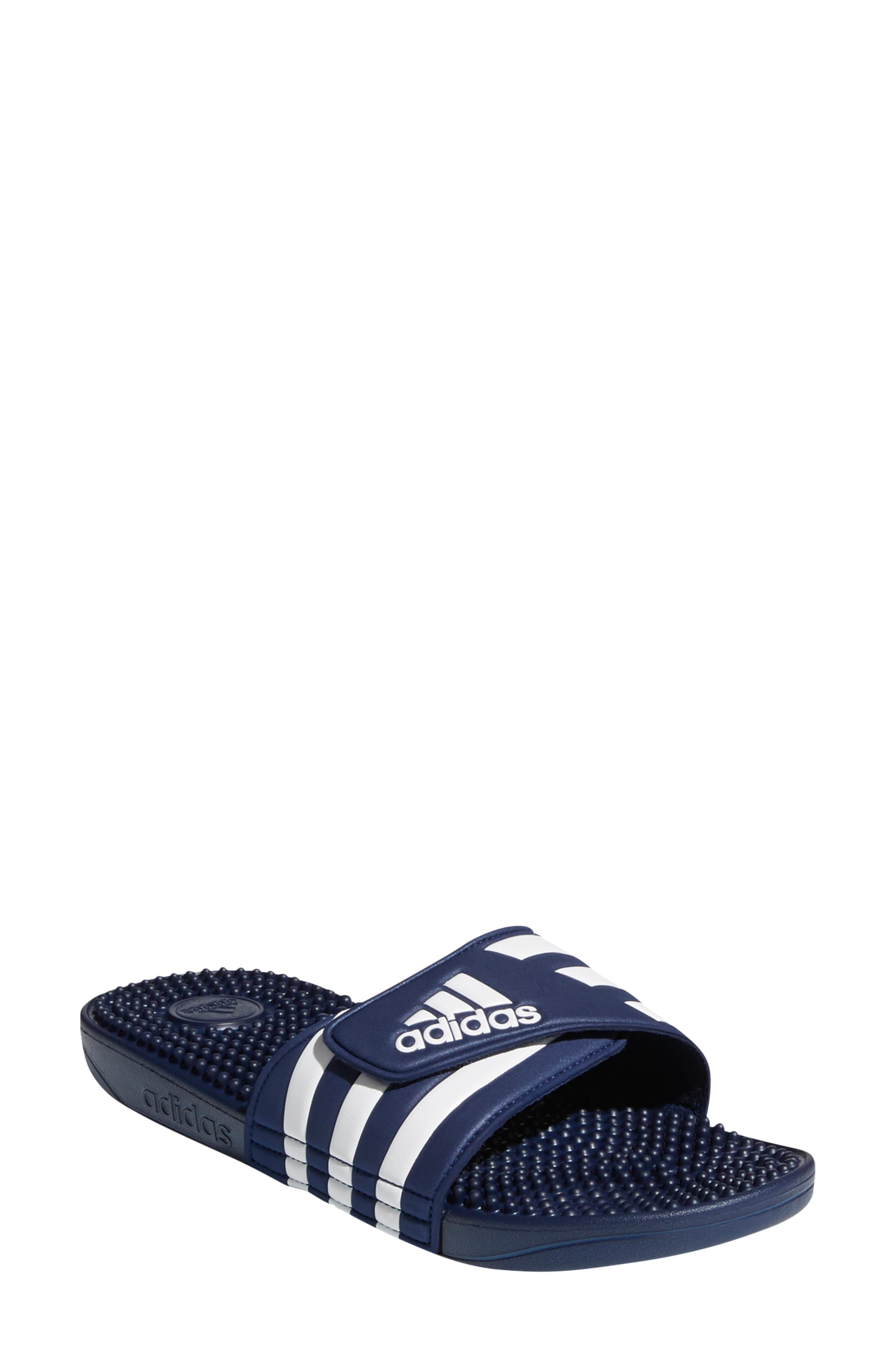 adidas Adissage Sport Slide, Main, color, Dark Blue/ White