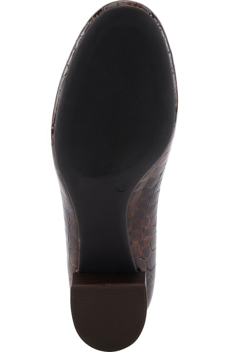 Spring Step Enda Croc Embossed Heel Loafer, Alternate, color, Brown Croco Patent