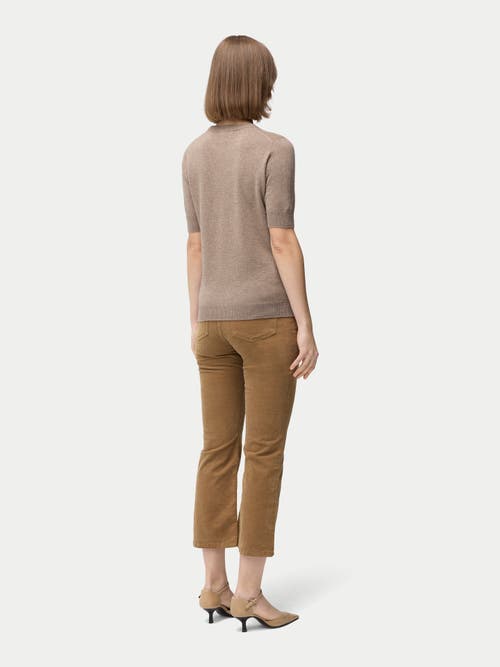 Gobi Mongolian Cashmere Crew Neck Cashmere Top In Taupe