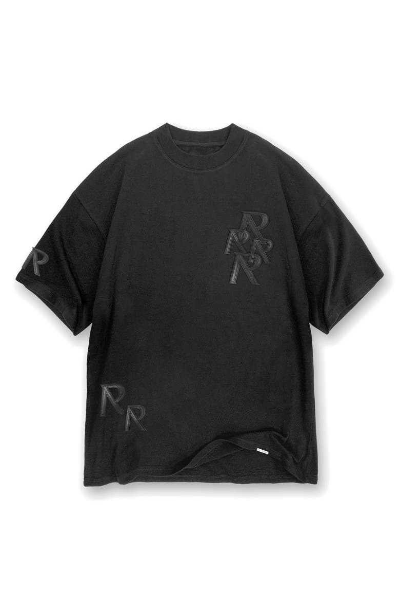 Represent Appliqué Initial T-Shirt, Alternate, color, Off Black