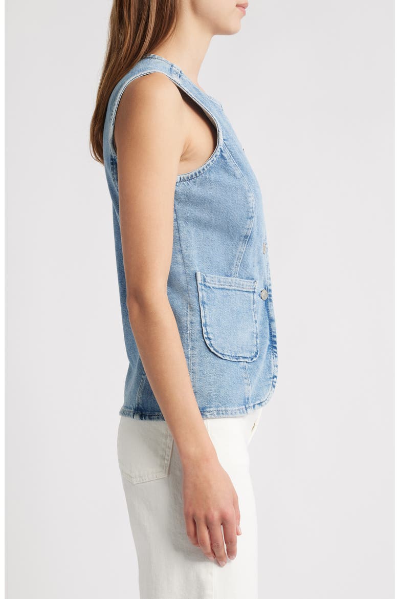 Portola Denim Vest, Alternate, color, BLUE EYED GIRL
