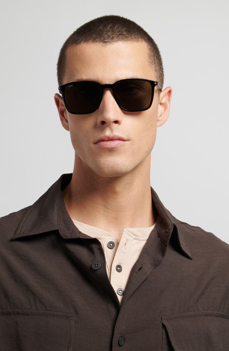 BOSS 55mm Sunglasses, Alternate, color, Black/ Grey