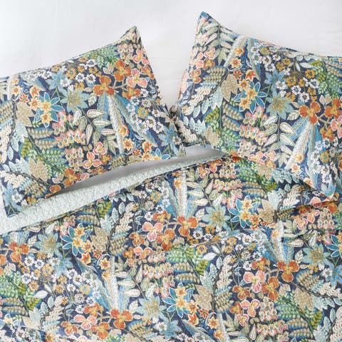 Posy Flowers Cotton Blend Quilt Set