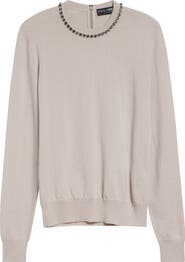 Dolce&Gabbana Crystal Embellished Cashmere Sweater